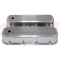 Hands On 1965-95 Chevy Big Block 396-427-454-502 Tall Polished Aluminum Valve Covers - Finned HA982204